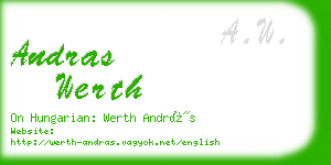 andras werth business card